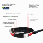 Patelnia emaliowana 28 cm, niebieska, Granit Induction - obrazek 3