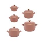 Zestaw 5 garnków emaliowanych Mokka - 2,2 l + 3,1 l + 4,2 l + 5,4 l + 7,5 l