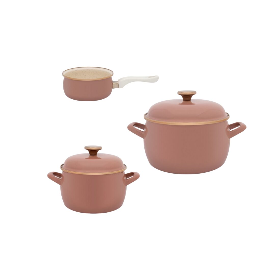 53.jpg Zestaw 3 garnków emaliowanych - 3,1 l + 7,5 l + rondel 1,5 l - obrazek 1