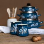 Tygielek emaliowany na 4 kawy, 0,4 l, niebieski, kolekcja Cooking Delight - obrazek 4