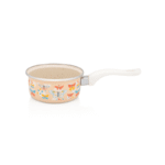 Rondel emaliowany 14 cm 1.0L, brzoskwiniowy, Butterfly
