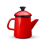 Dzbanek emaliowany do kawy, herbaty 1.4 l, czerwony