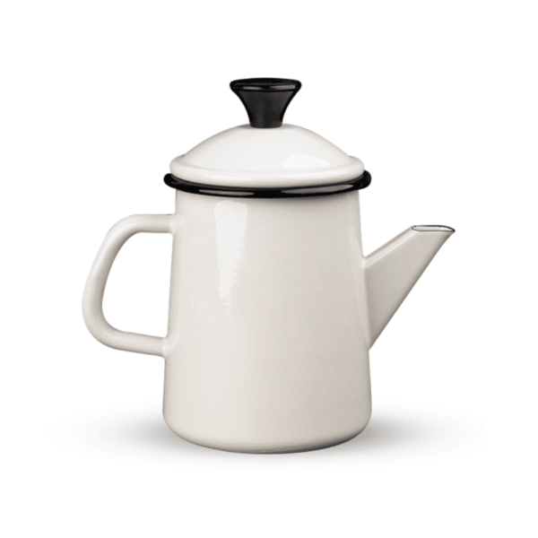 Dzbanek emaliowany do kawy, herbaty 1.4 l, kremowy