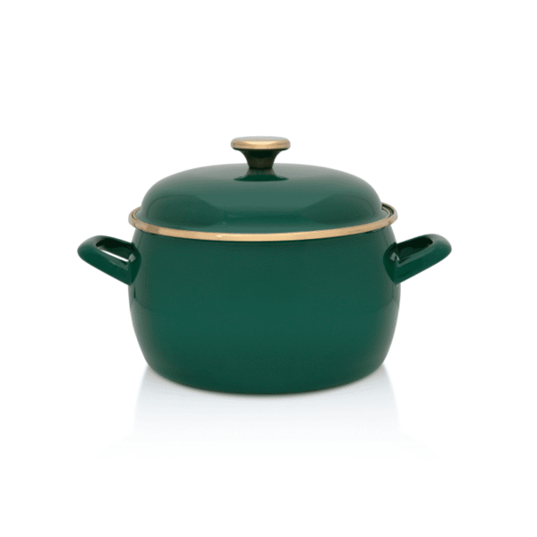 Garnek emaliowany 24 cm 7.5L, ciemnozielony, Dark Green