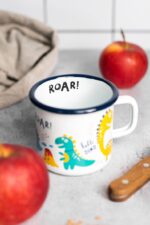 Kubek emaliowany 8cm 0.37L, biały, Dino - obrazek 2