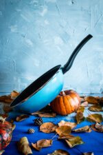 Wok emaliowany 28 cm, niebieski, Granit Induction - obrazek 2