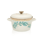 Garnek emaliowany z emaliowaną pokrywką, 24 cm 6.0L, jasnokremowy, Green Line