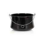 Kociołek emaliowany na ognisko, średnica 28 cm 10 l, czarny