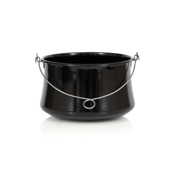 Kociołek emaliowany na ognisko, średnica 28 cm 10 l, czarny