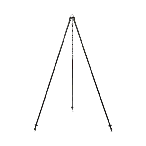 Stelaż uniwersalny do kociołka na ognisko, metalowy, czarny