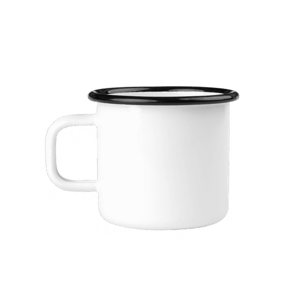 Kubek emaliowany mały klasyczny, 0.15 l, biały