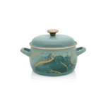 Garnek emaliowany 20 cm 4.2l, miętowy, Marble