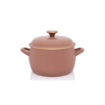 Garnek emaliowany z emaliowaną pokrywką 20 cm, 4,2 l, beżowy, kolekcja Mokka