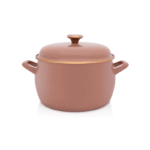 Garnek emaliowany z emaliowaną pokrywką 24 cm, 7,5 l, beżowy, kolekcja Mokka