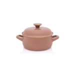 Niski garnek emaliowany z emaliowaną pokrywką 18 cm, 2,4 l, beżowy, kolekcja Mokka