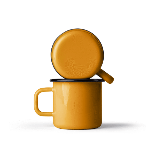 Kubek emaliowany klasyczny, 0.37 l, morelowy