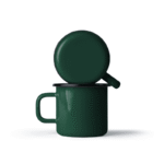 Kubek emaliowany klasyczny, 0.37 l, ciemnozielony