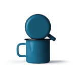 Kubek emaliowany klasyczny, 0.37 l, morski