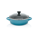 Nieprzywierające emaliowane naczynie do duszenia 26 cm, niebieska, Granit Induction