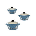 Zestaw garnków emaliowanych Cooking Delight - 2.2 l + 4.2 l + 7.5 l