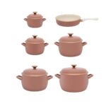 Zestaw 5 garnków emaliowanych i patelni Mokka - 2,2 l + 3,1 l + 4,2 l + 5,4 l + 7,5 l + patelnia 24 cm