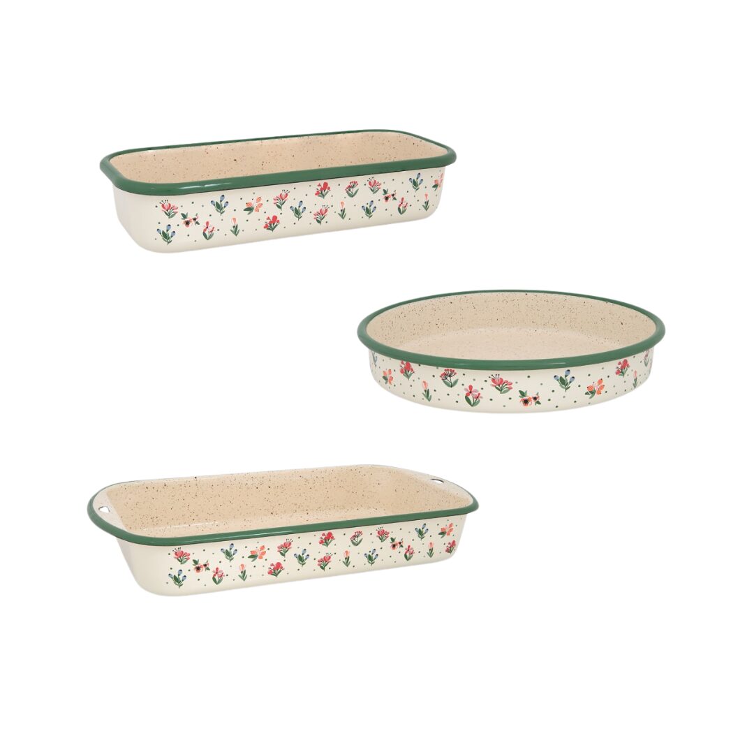 Projekt-bez-nazwy-40.jpg Zestaw 3 form emaliowanych Flowers - do chleba + prostokątna + okrągła - obrazek 1