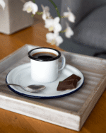 Kubek emaliowany mały klasyczny, 0.15 l, biały - obrazek 2