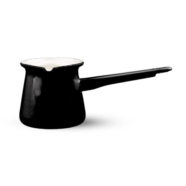 Tygielek emaliowany klasyczny na 4 kawy, 0.4 l czarny