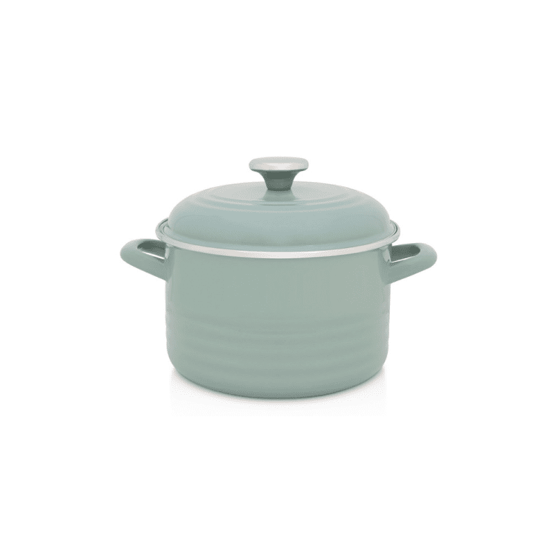 Waves-Garnek-emaliowany-20-cm-4L-mietowy.png Garnek emaliowany z emaliowaną pokrywką 20 cm, 4 l, jasnozielony, kolekcja Waves - obrazek 1