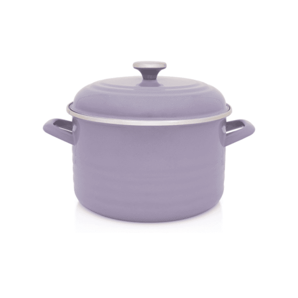 Garnek emaliowany z emaliowaną pokrywką 24 cm, 6,75 l, jasnofioletowy, kolekcja Waves