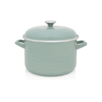 Garnek emaliowany z emaliowaną pokrywką 24 cm, 6,75 l, jasnozielony, kolekcja Waves