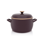 Garnek emaliowany z emaliowaną pokrywką, 24 cm 7.5L, bordowy, Bordeaux