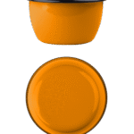 Miska emaliowana klasyczna, 0.6 l, morelowa