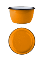 Miska emaliowana klasyczna, 0.6 l, morelowa