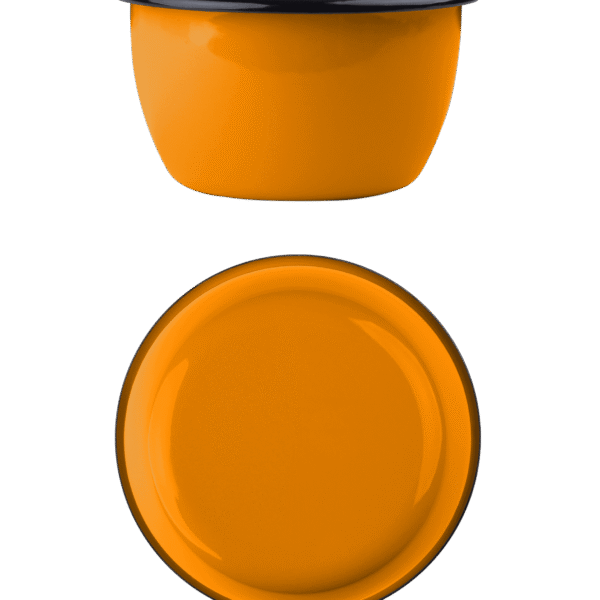 Miska emaliowana klasyczna, 0.6 l, morelowa