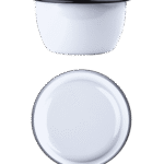 Miska emaliowana klasyczna, 0.6 l, biała