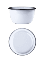 Miska emaliowana klasyczna, 0.6 l, biała