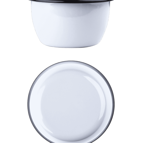 Miska emaliowana klasyczna, 0.6 l, biała