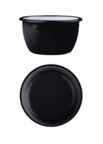 Miska emaliowana klasyczna, 0.6 l, czarna