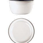 Miska emaliowana klasyczna, 0.6 l, kremowa