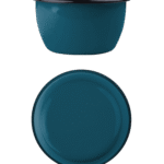 Miska emaliowana klasyczna, 0.6 l, morska