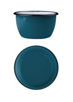 Miska emaliowana klasyczna, 0.6 l, morska