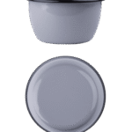 Miska emaliowana klasyczna, 0.6 l, szara