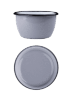 Miska emaliowana klasyczna, 0.6 l, szara