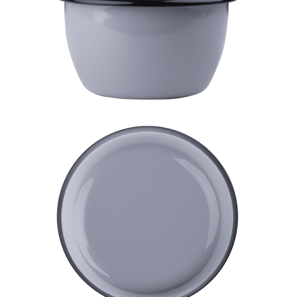 Miska emaliowana klasyczna, 0.6 l, szara