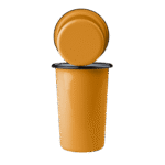 Wysoki tumbler, kubek stożkowy emaliowany 500 ml, morelowy