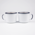 ENAMEL COFFEE MUG WITH CREAM INTERIOR | PLAIN - obrazek 2