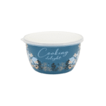 Pojemnik emaliowany z plastikową porkywką 16 cm 1.7 L, niebieski, Cooking Delight