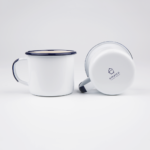 ENAMEL COFFEE MUG WITH CREAM INTERIOR | PLAIN - obrazek 3