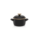 Garnek emaliowany z emaliowaną pokrywką 16 cm 2.2L, czarny, kolekcja Black